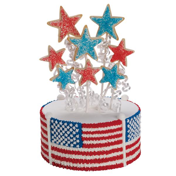 Piped Flag Cake