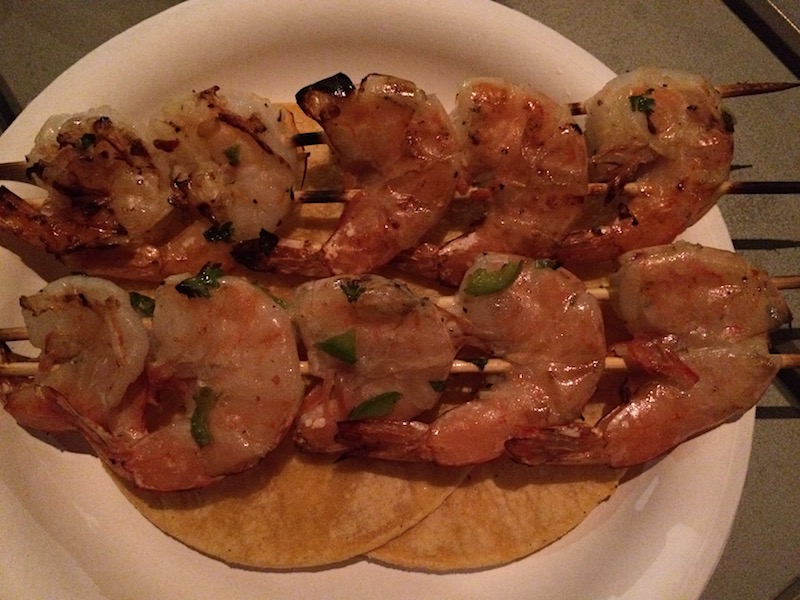 how to skewer shrimp